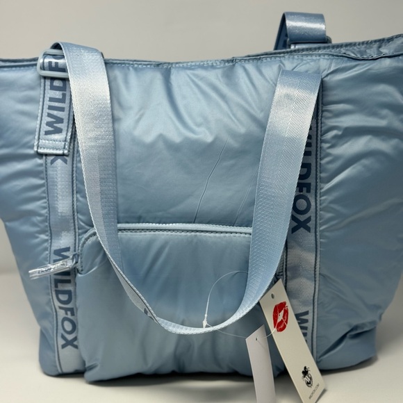 Brand New SEALED Wildfox Blue Puffy Tote Overnight Bag Diaper Beach GREAT GIFT - Picture 4 of 8
